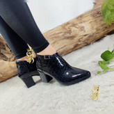 کفش نیم بوت مدل ورنی سنگی😍💯✅کیفیت عالی😉👌 - 36