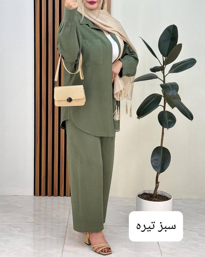 ست مانتو شلوار سنبل الطیب🩵n کد#۷۶۶۱💫