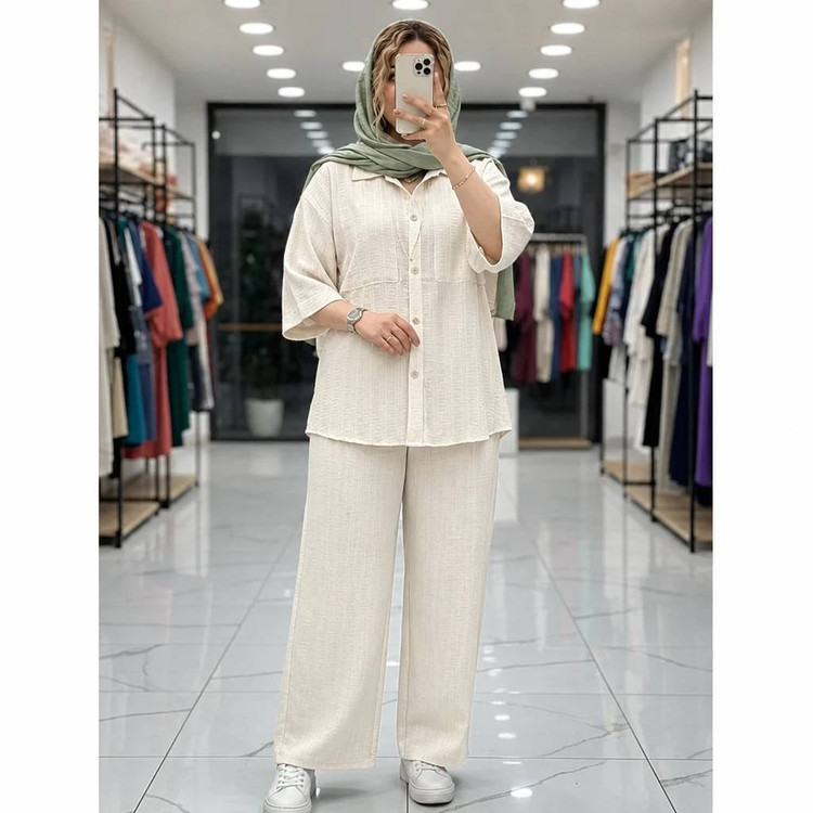 ست شومیز شلوار آنیسا 🎀 ch کد#۱۶۰۶۶💓