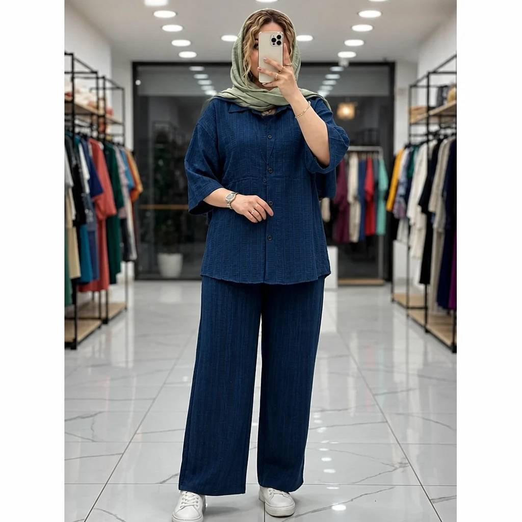 ست شومیز شلوار آنیسا 🎀 ch کد#۱۶۰۶۶💓