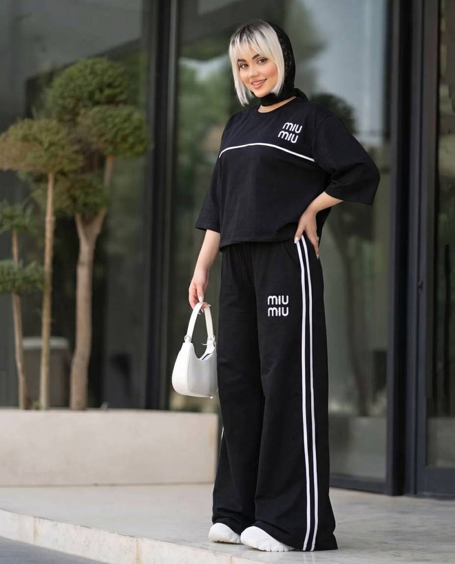 ست تیشرت شلوار دنیز 😽🌷a کد#۲۱۴۴۰💜