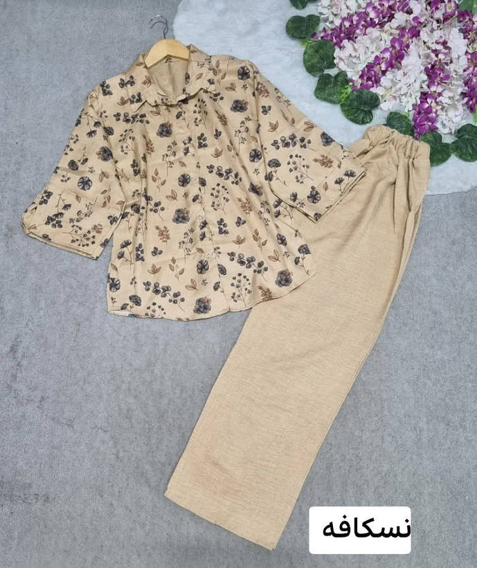 ست مانتو شلوار گلبرگ ☘️ n کد#۴۴۳۱۱❣️