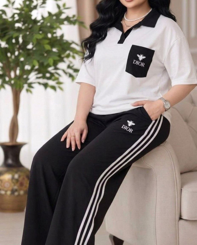 ست تیشرت شلوار DIOR قشنگ 🤩 a کد #۲۳۴۰۳💛