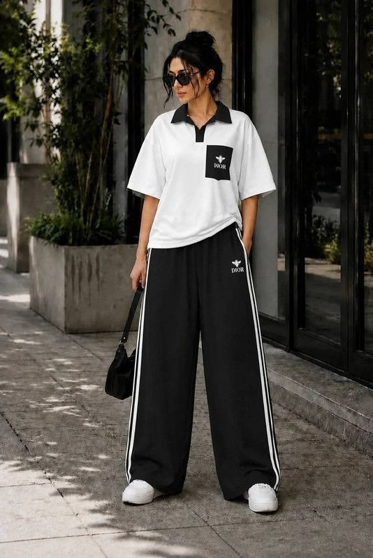 ست تیشرت شلوار DIOR قشنگ 🤩 a کد #۲۳۴۰۳💛